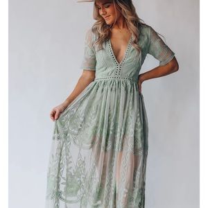 Lace romper dress size medium